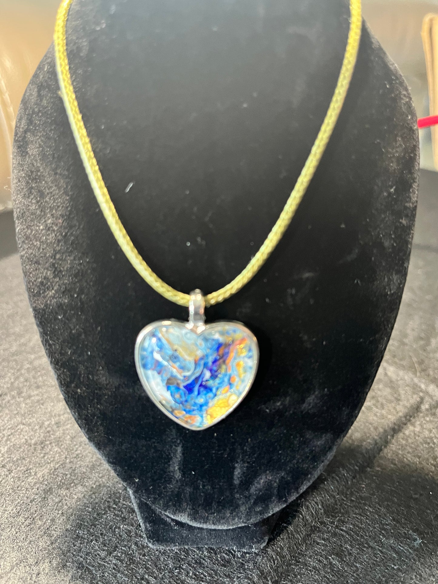 Heart Acrylic Abstract Necklace