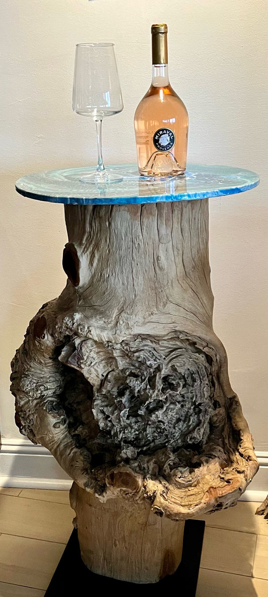 Organic wood accent table