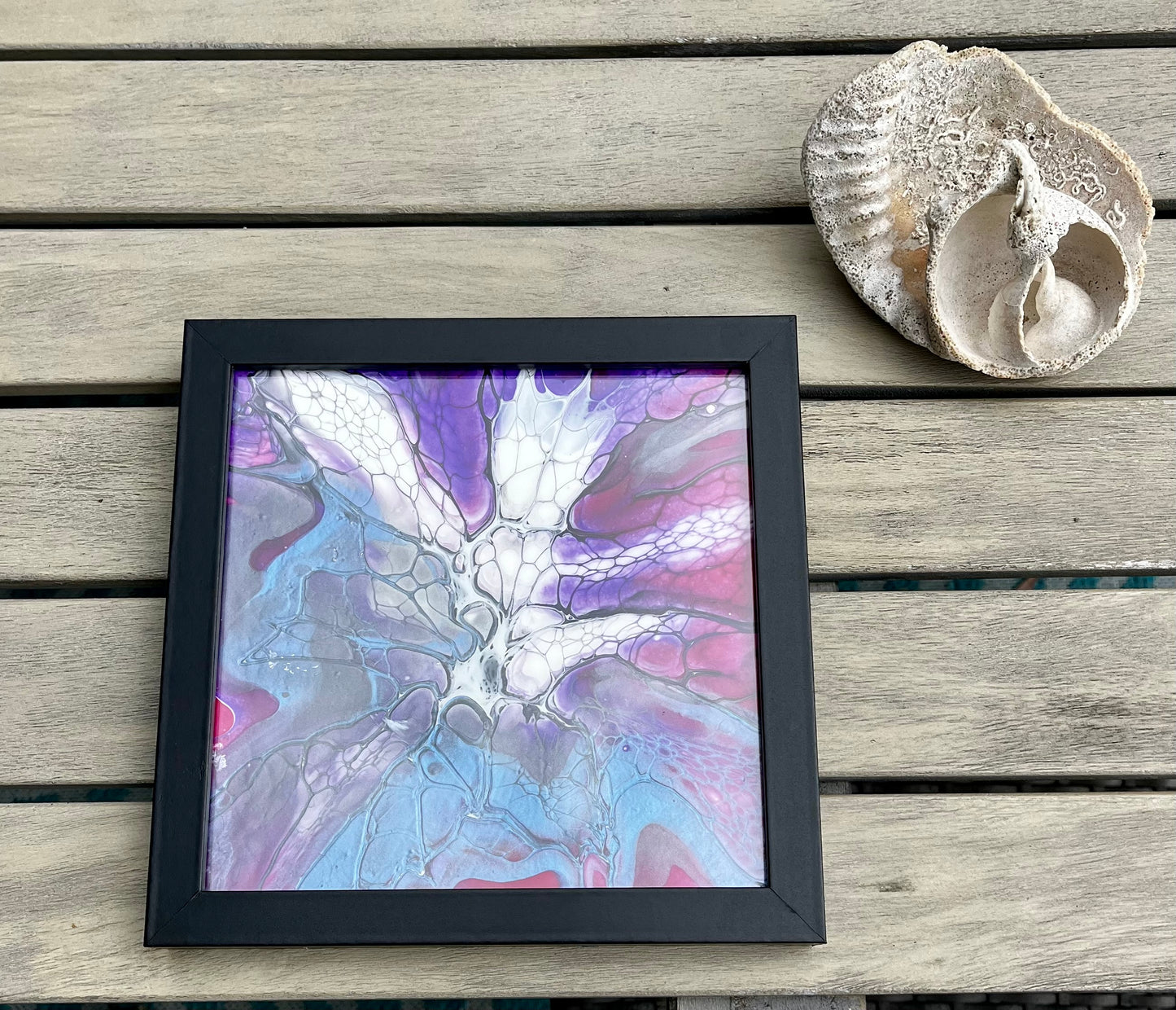 Fireworks hand painted acrylic on canvas