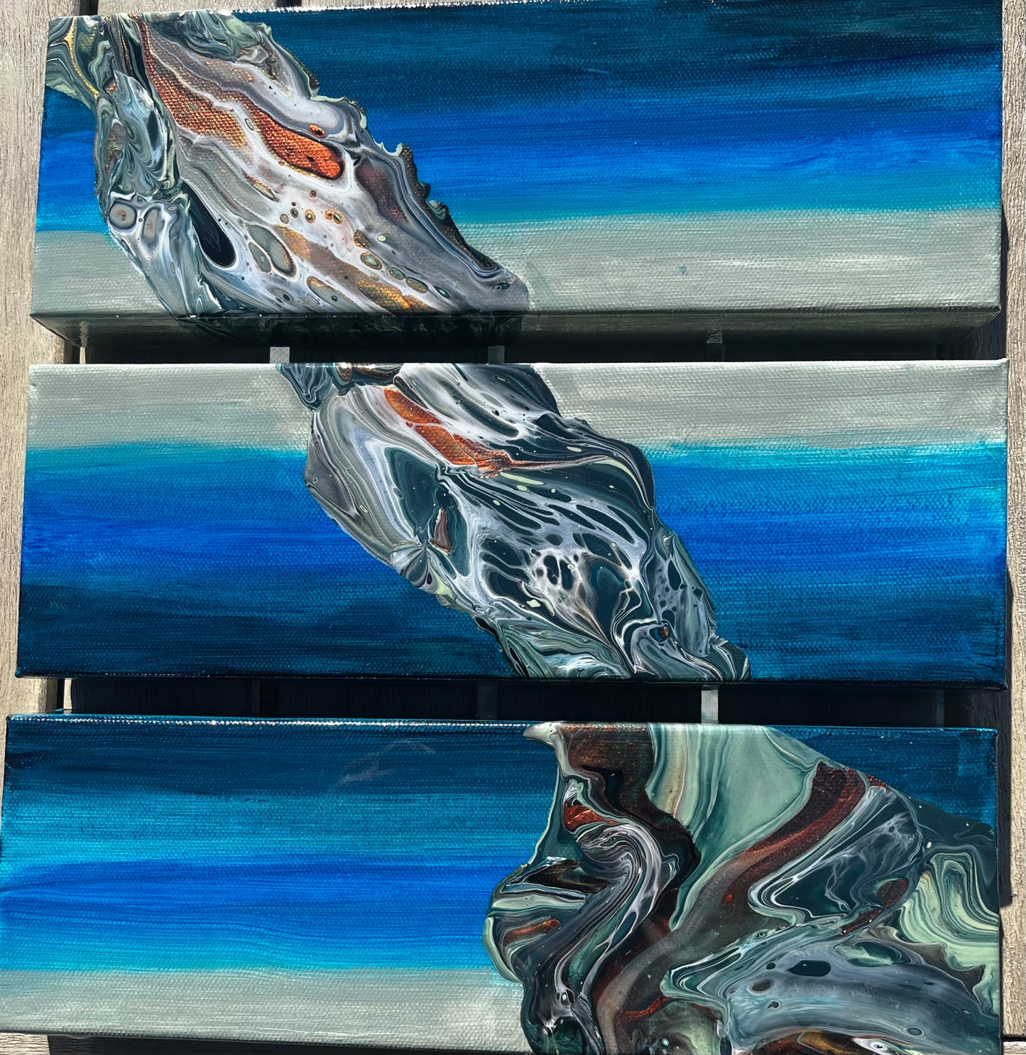 Driftwood Ombre Triptych