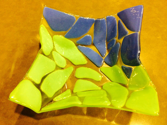 Mid Century Modern Fused Glass Bowl