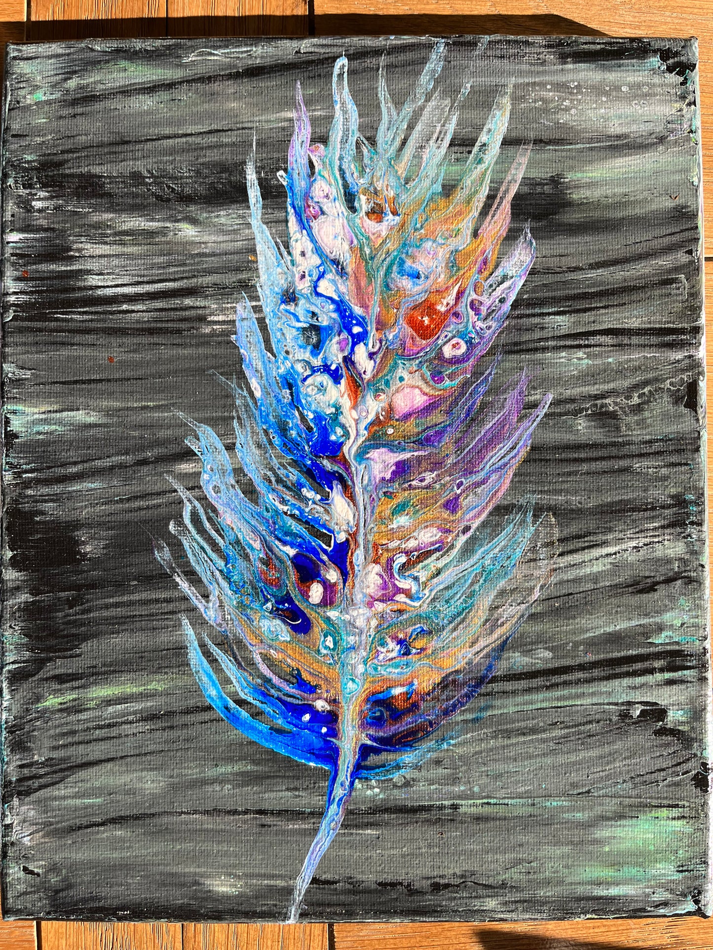 Feather Acrylic Painting