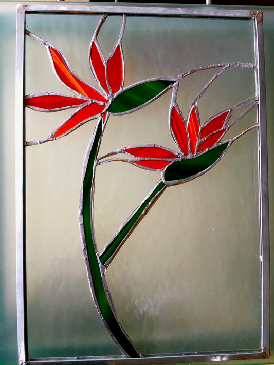 Paradise Birds Stained Glass