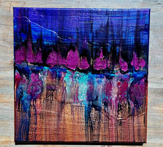 Melted Crayons Acrylic Abstract Original Painting