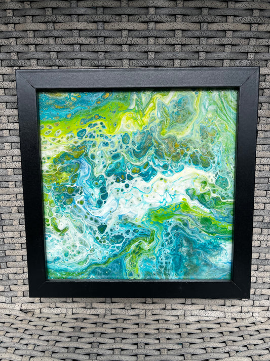 Tropical Pond Acrylic Abstract Painting